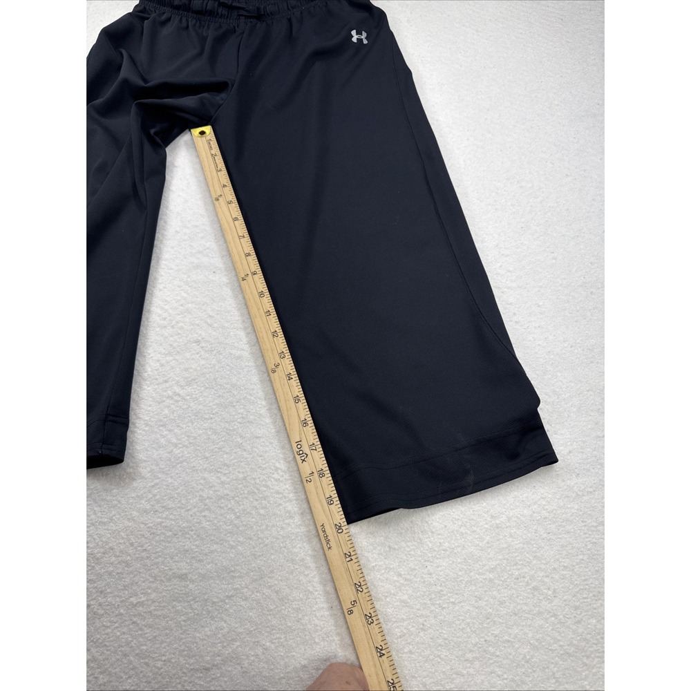 Under Armour Women's Cropped Black Leisurewear Sz Medium Relaxed Wide Leg Pants - Picture 5 of 11